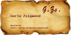 Gerle Zsigmond névjegykártya