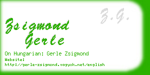 zsigmond gerle business card